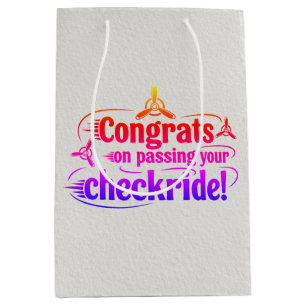 Congrats on passing your checkride! medium gift bag