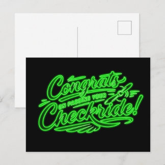 Congrats on passing your checkride! postcard