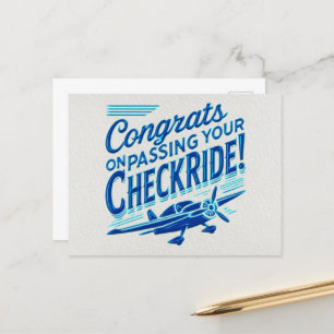 Congrats on passing your checkride! postcard