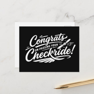 Congrats on passing your checkride! postcard