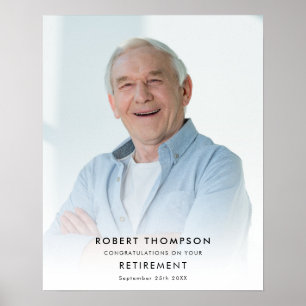 Congrats on Retirement Name Photo Overlay Poster