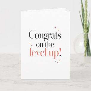 Congrats on the Level Up Card