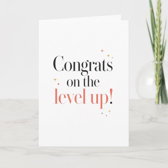 Congrats on the Level Up Card (Front)
