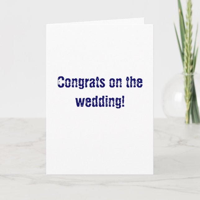 Congrats on the wedding! card (Front)