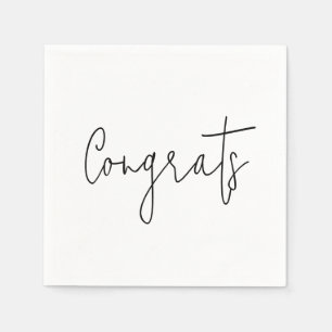 Congrats On White Napkin