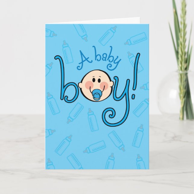 Congrats on your Baby Boy! Oh boy! Oh boy! Card (Front)