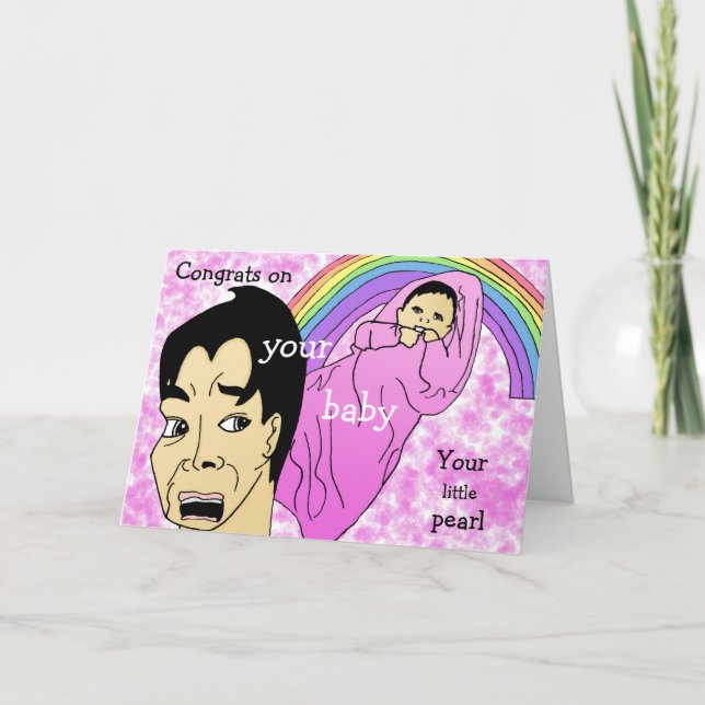 Congrats on your baby girl card (Front)