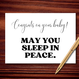 Congrats on Your Baby-Sleep in Peace Minimalist Card