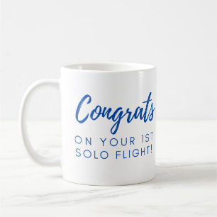 Congrats on your first solo - customisable coffee mug