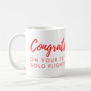 Congrats on your first solo - customisable coffee mug