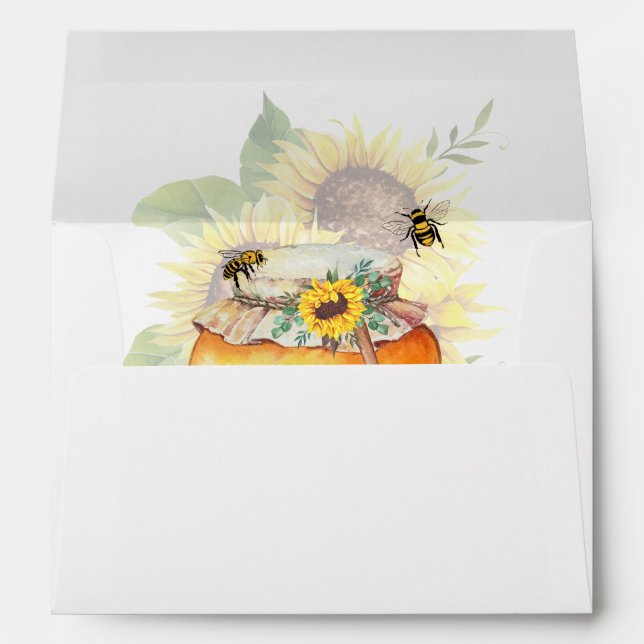Congrats on your honey bee baby announcement  envelope (Back (Bottom))