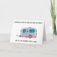 CONGRATS ON "YOUR NEW HOME ON WHEELS" CARD