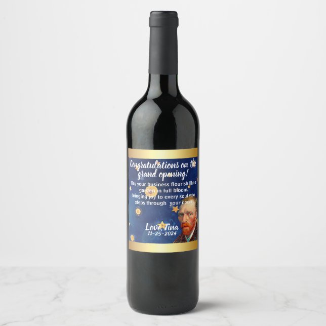 Congrats on Your New Venture: Custom Wine Labels! Label (Front)