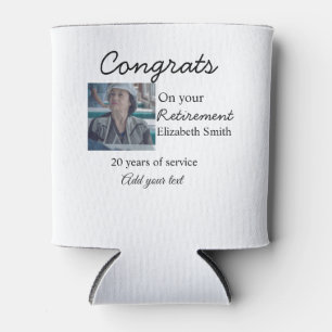 Congrats on your retirement add photo name date mi can cooler