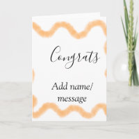 Congrats orange spiral Spanish border boho retro n