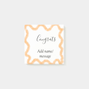 Congrats orange spiral Spanish border boho retro n Post-it Notes
