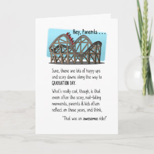 Congrats Parents-Graduation-Roller Coaster Ride Card