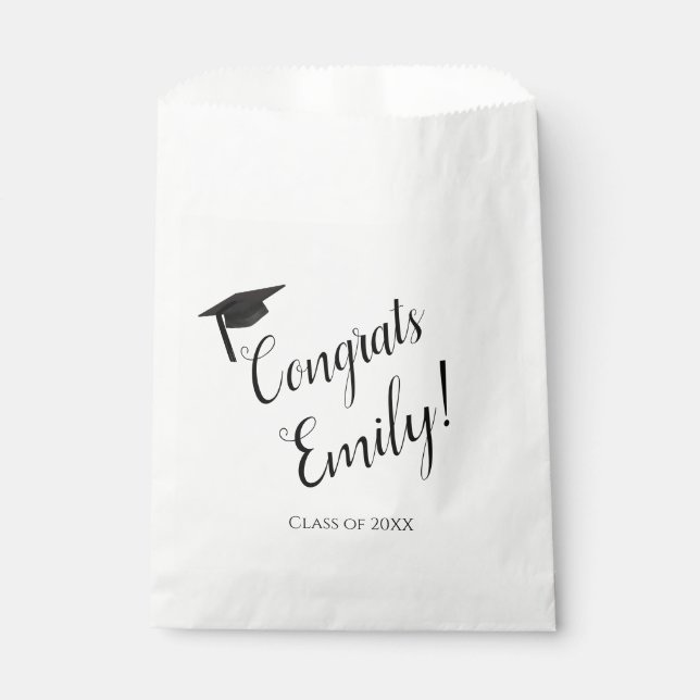Congrats Personalised Graduation Favour Bags (Front)