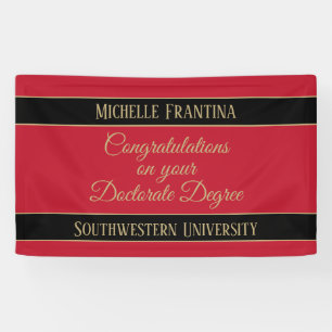 Congrats Ph. D.! Doctorate degree banner