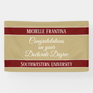 Congrats Ph. D.! Doctorate degree banner