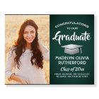 Congrats Photo Green White and Silver Graduation