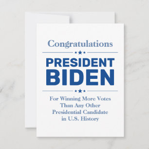 Congrats President Biden Most Voted Candidate