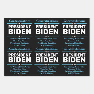Congrats President Biden Most Voted Candidate Wrapping Paper Sheet