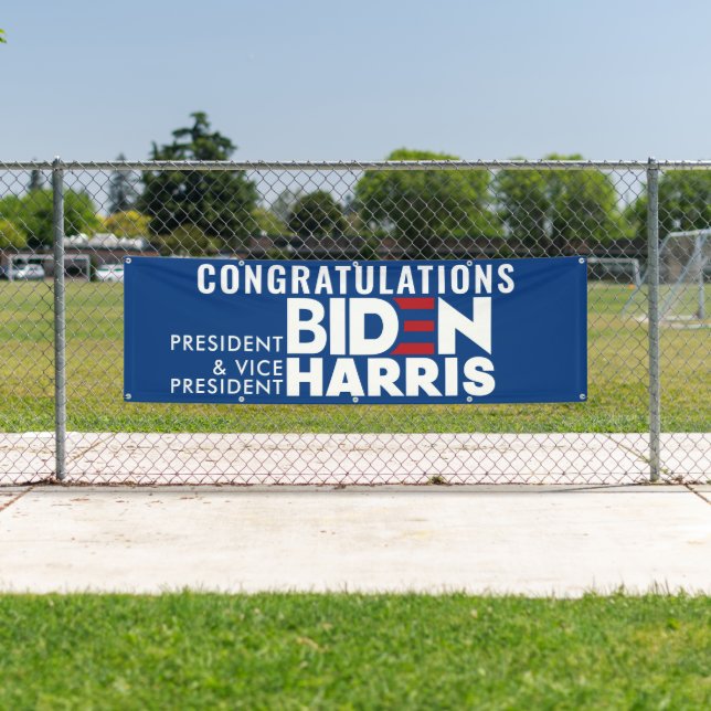 Congrats President Biden VP Harris Indoor Outdoor Banner (Insitu)