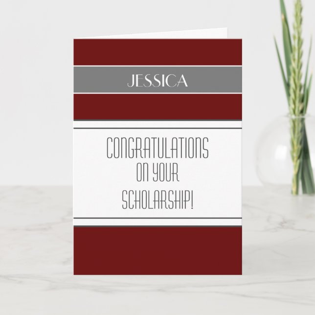 Congrats Scholarship recipient card (Front)