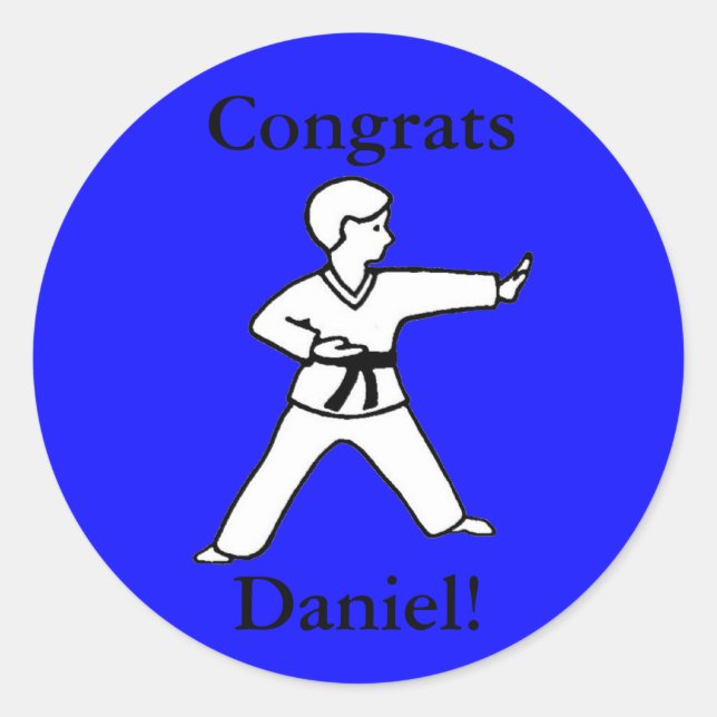 Congrats stickers Martial Arts Daniel (Front)