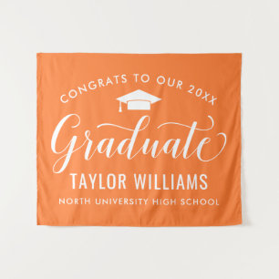 Congrats to Our 2022 Graduate Orange Graduation Tapestry