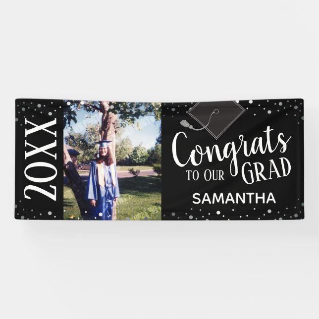 Congrats to Our Grad One Photo Any Year Banner (Horizontal)
