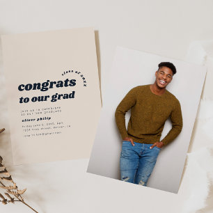 Congrats to Our Grad Simple Graduation Invitation
