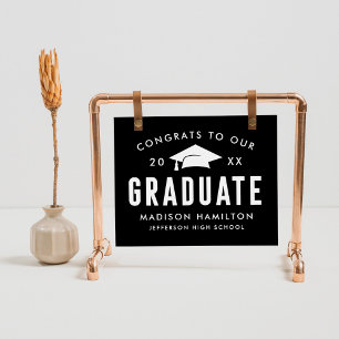 Congrats to our Graduate Black Graduation Party Poster