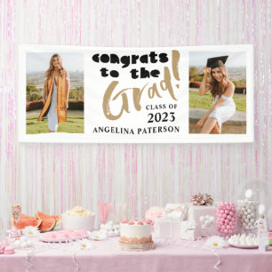 Congrats to the Grad Black & Gold Graduation Party Banner