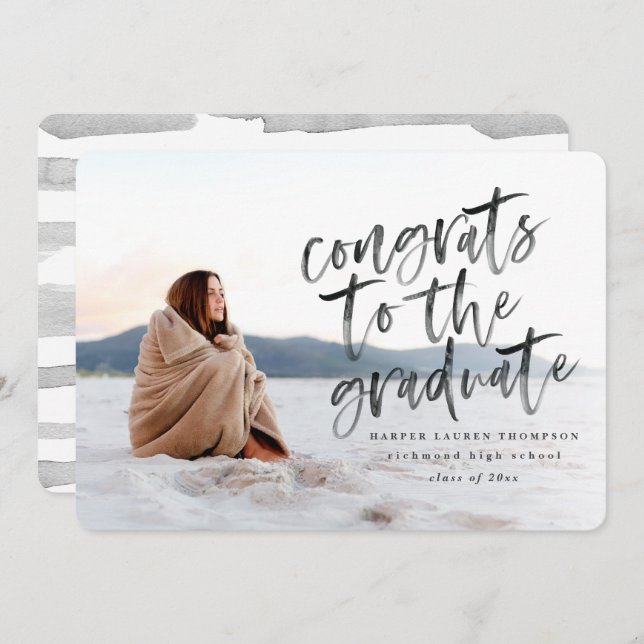 Congrats to the grad graduate announcement (Front/Back)