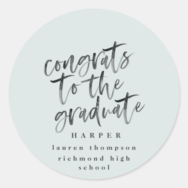 Congrats to the grad photo graduate sticker (Front)