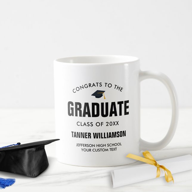 Congrats to the Graduate Class of 20XX Custom Coffee Mug (Creator Uploaded)