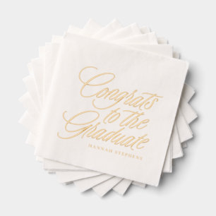 Congrats to the graduate classic graduation foil napkins