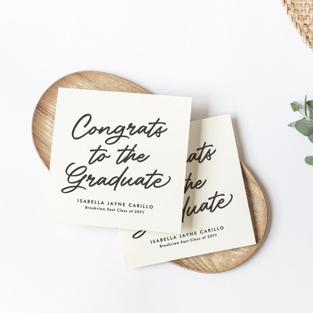 Congrats to the graduate simple graduation party napkin (Creator Uploaded)