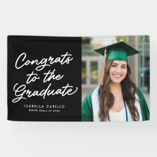 Congrats to the graduate simple photo graduation banner