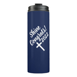 Congrats White Cross Time to Shine Graduation Thermal Tumbler