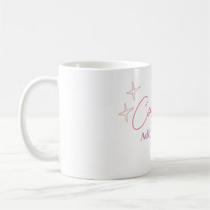 congrats wine glass stars pink pastel bold retro g coffee mug