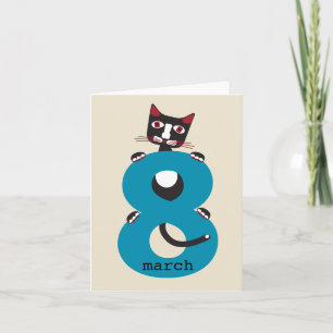 Congrats with March 8 International Women's Day Card