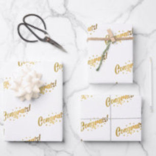 Congrats Wrapping Paper Sheet