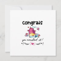 Congrats You Nailed It Cartoon Owl Humour