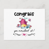 Congrats You Nailed It Cute Owl Cartoon