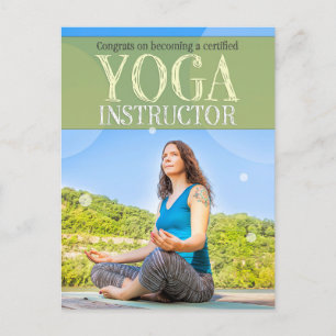 Congratson Becoming a Certified Yoga Instructor Ho Postcard