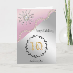 Congratulate Friends on 10th Wedding Anniversary Card