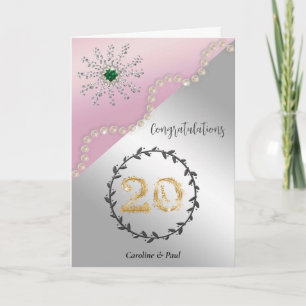 Congratulate Friends on 20th Wedding Anniversary Card